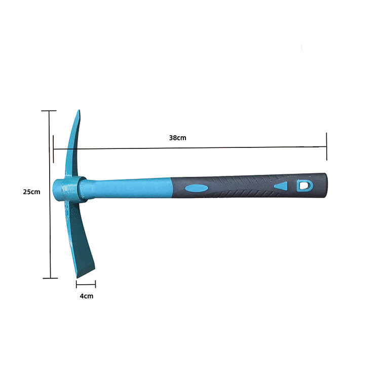 Elliptical fiber-handled small pickaxe